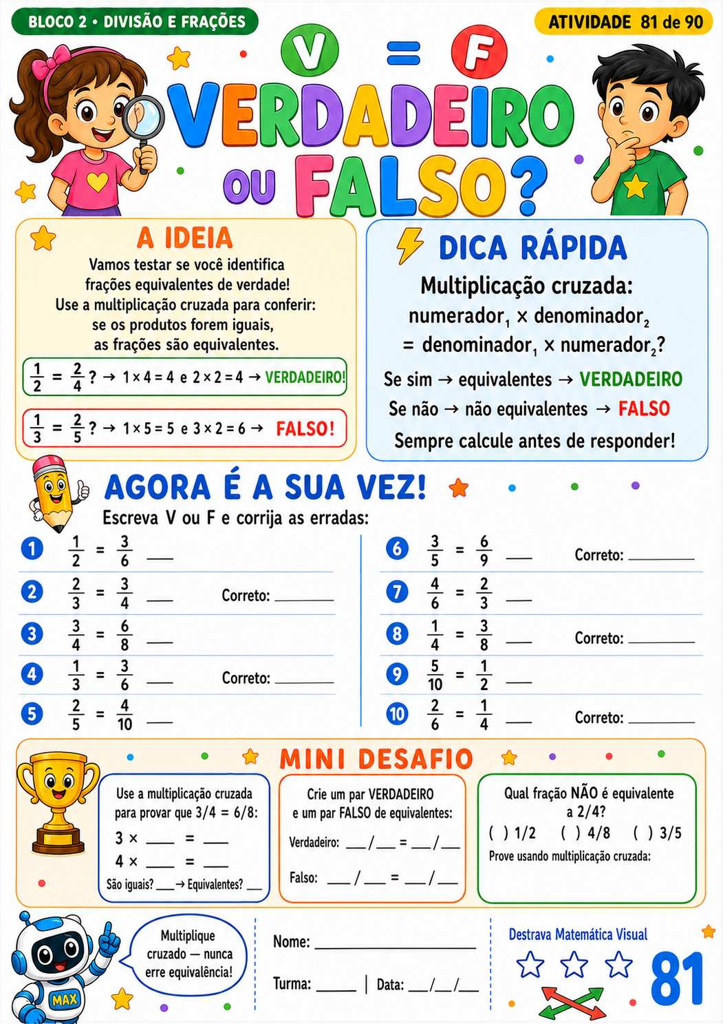 Página 6 do material Destrava Matemática Visual