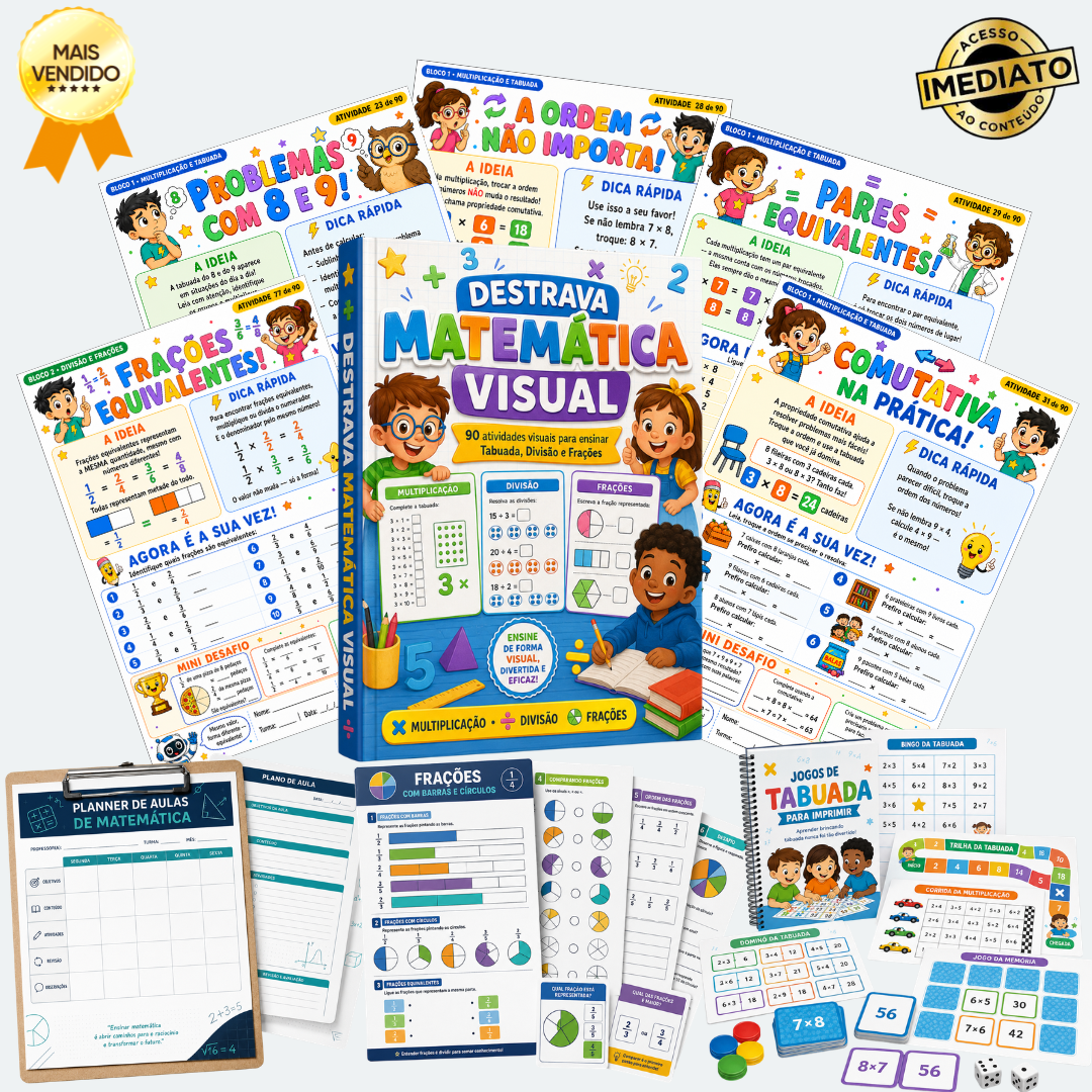 Destrava Matemática Visual com bônus inclusos